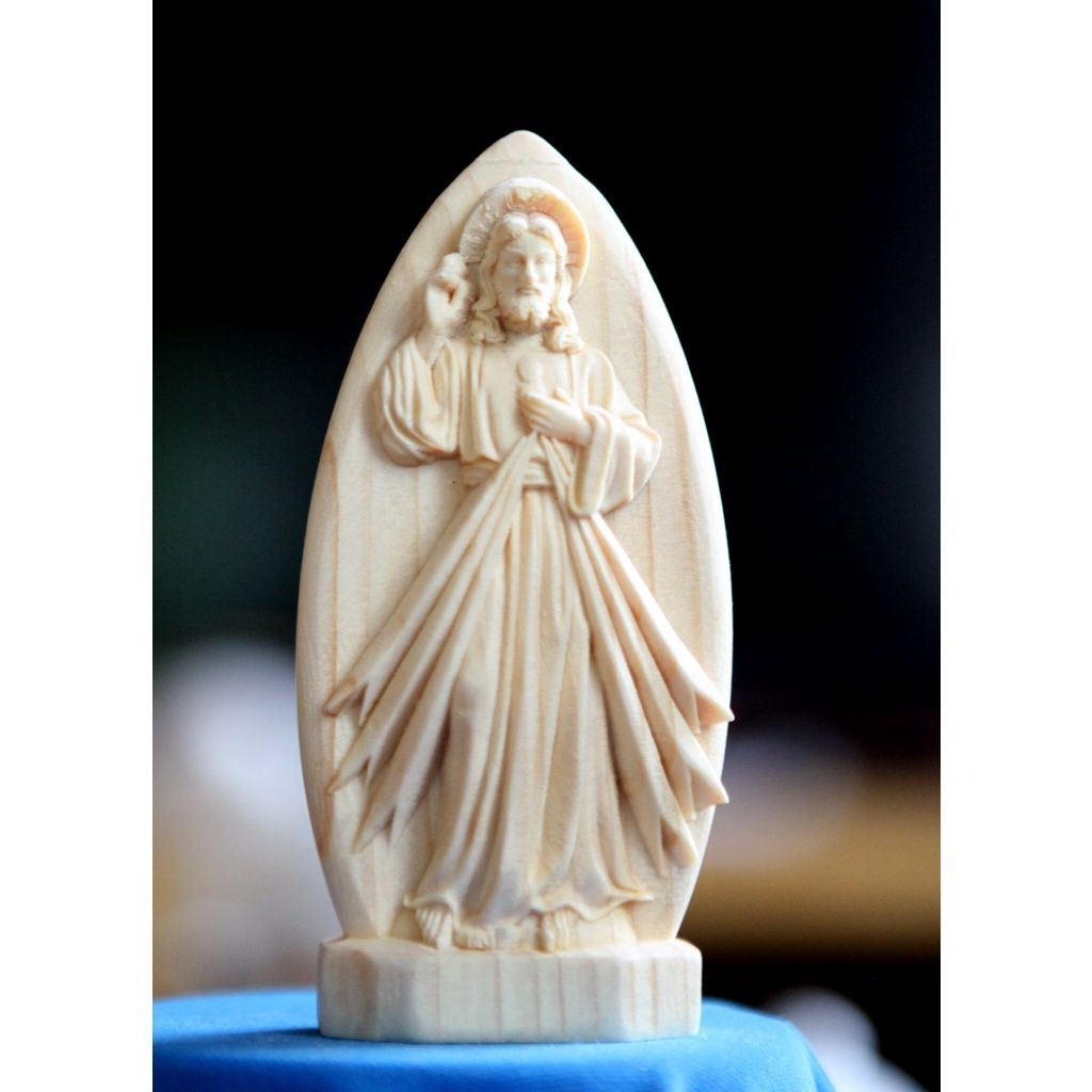 Double-Sided Wooden Car Dashboard Statue, Catholic Christian Religious Ornament, Travel Protection Car Decor